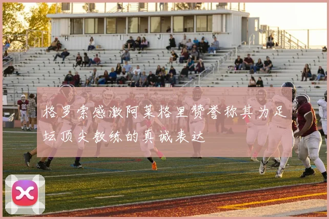 格罗索感激阿莱格里赞誉称其为足坛顶尖教练的真诚表达